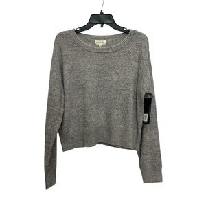 Thread And Supply Cozy Life Perch Top Size Medium Gray Loungewear Crop Oversized